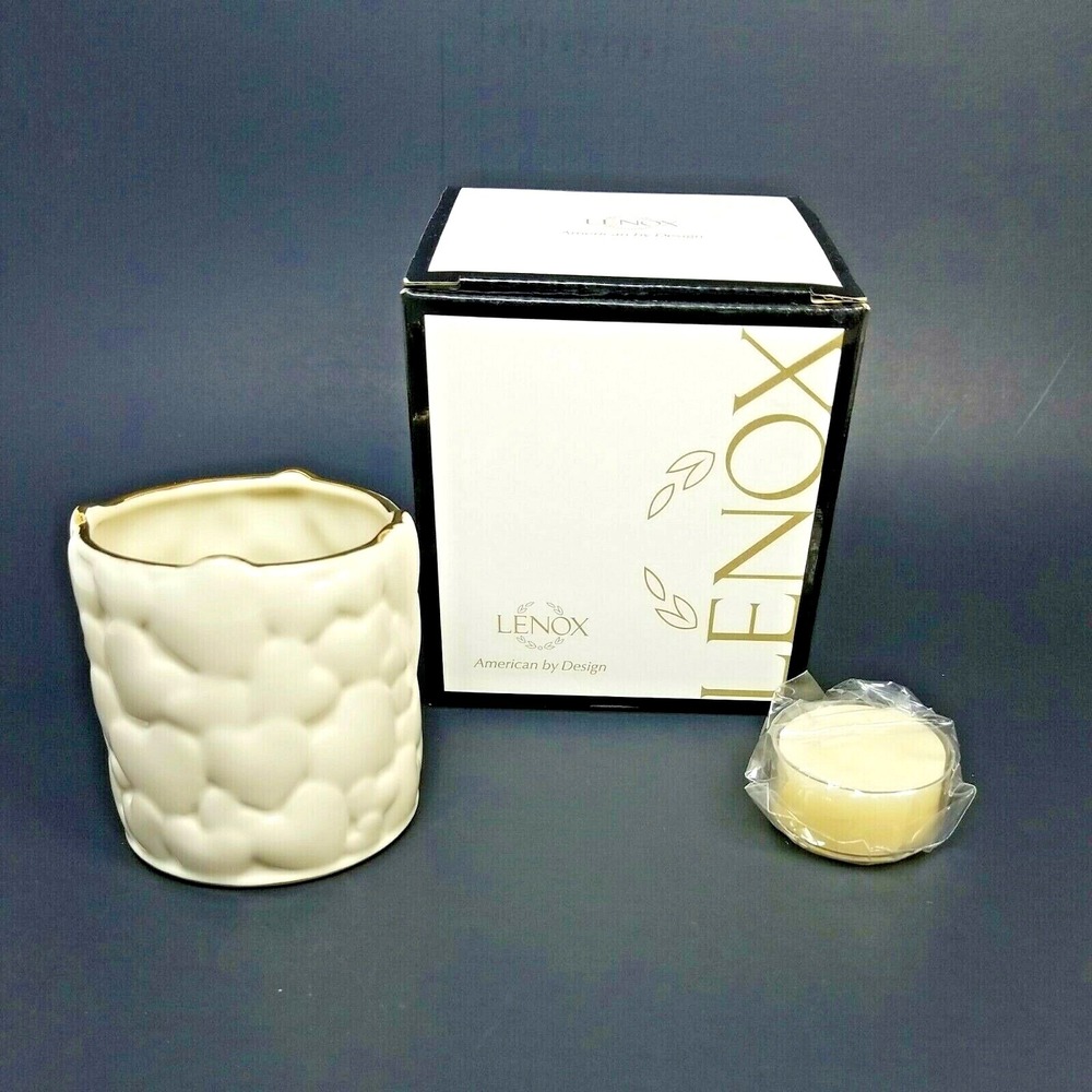 Lenox Hearts Votive Tea Light Candle Holder Ivory Color